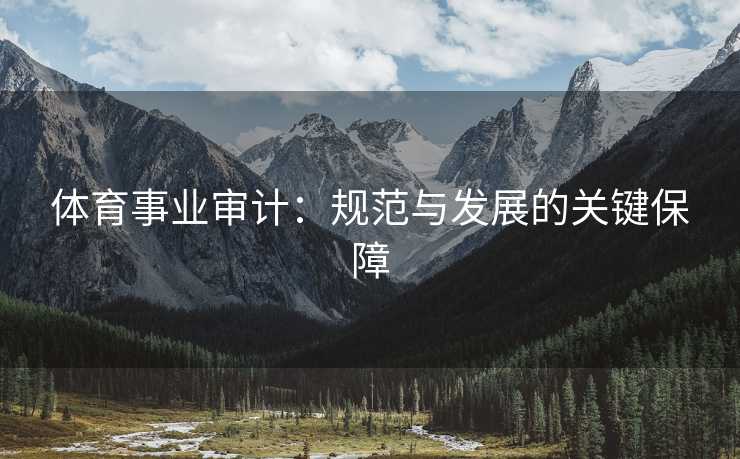 体育事业审计：规范与发展的关键保障