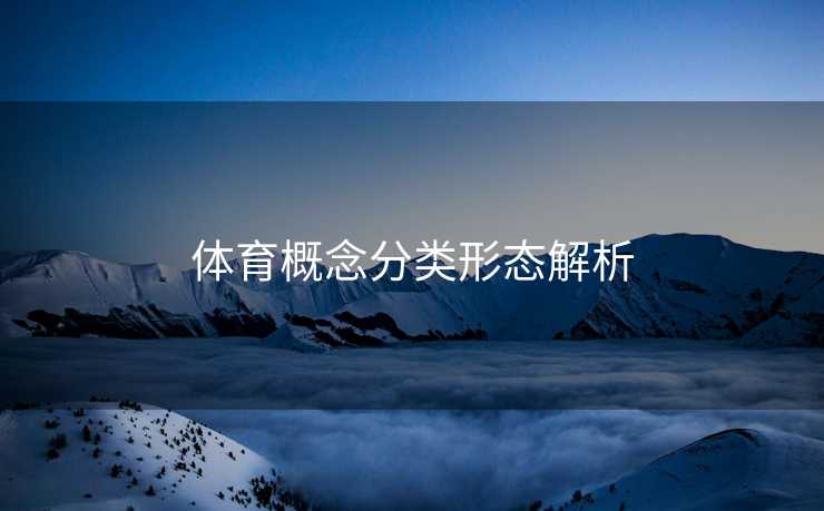 体育概念分类形态解析