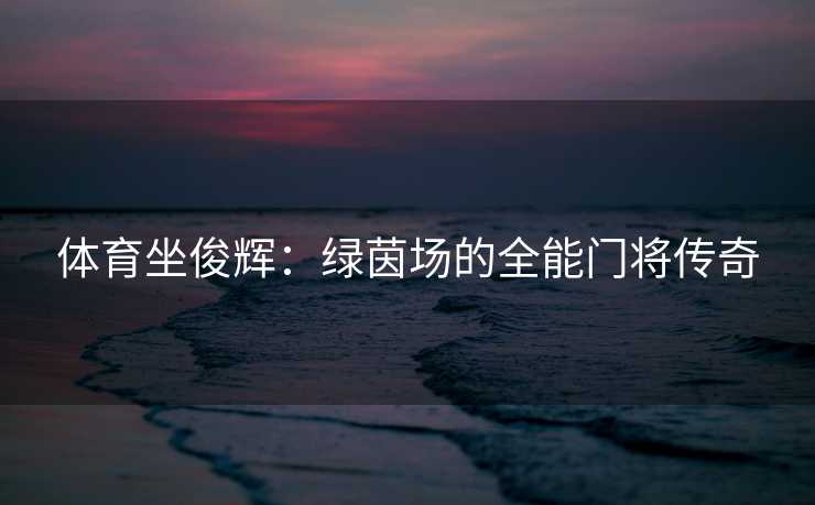 体育坐俊辉：绿茵场的全能门将传奇